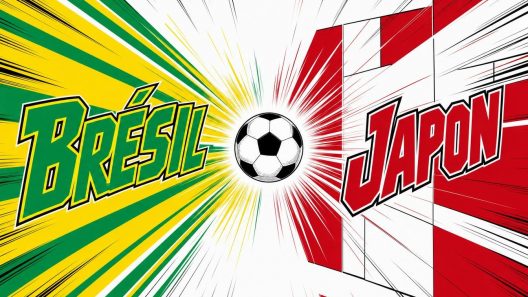 Brésil contre Japon, ballon au centre