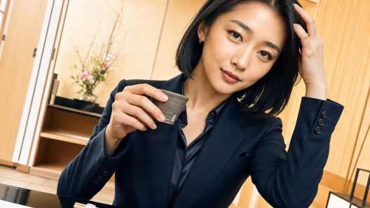 Femme élégante tenant une tasse de thé