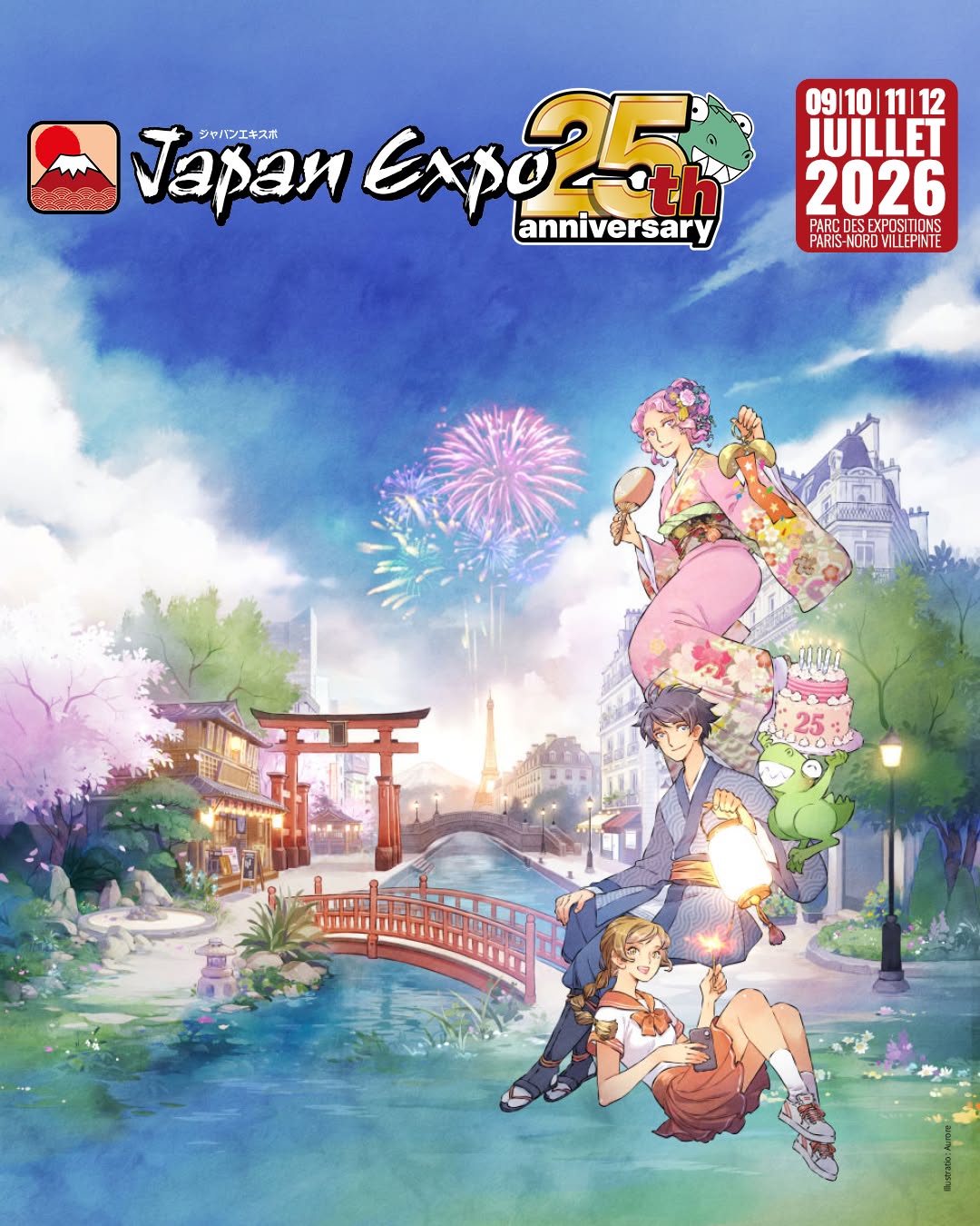 Affiche Japan Expo 25e anniversaire Paris 2026
