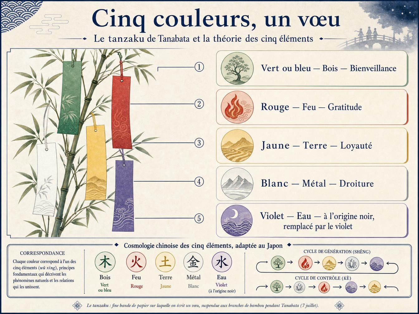 Cinq couleurs, un vœu